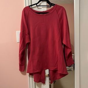 We the Free by Free People Long Sleeve Thermal Tunic Dark Pink